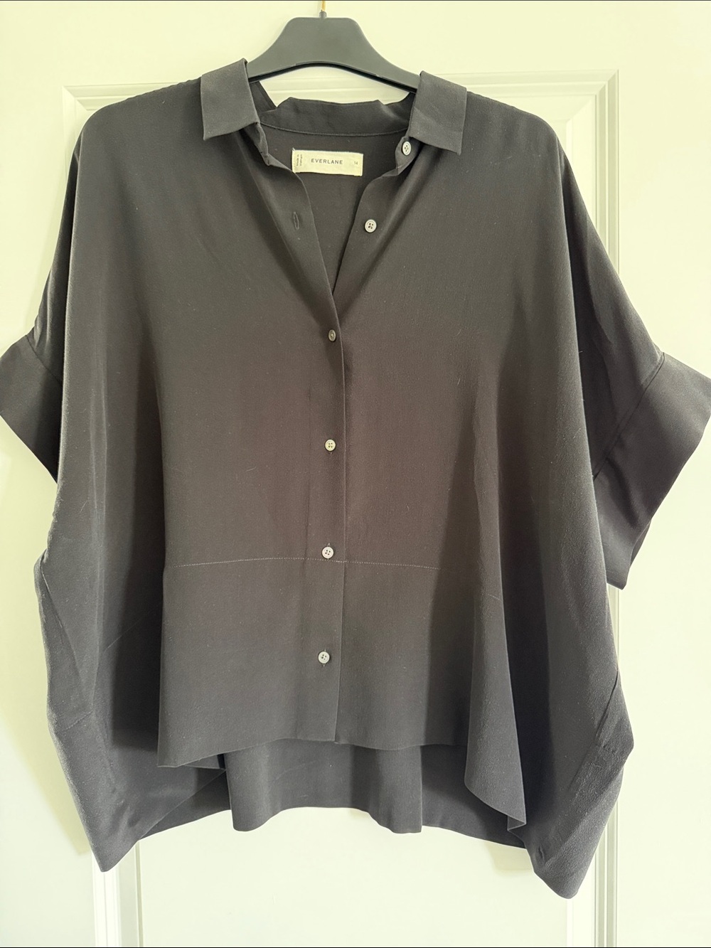 Everlane Black Oversized Button-Down Shirt